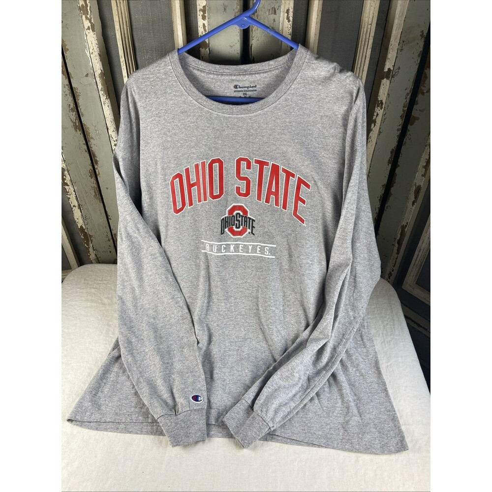 Champion Ohio State Buckeyes T Shirt Mens 2XL Long Sleeve Tee University
